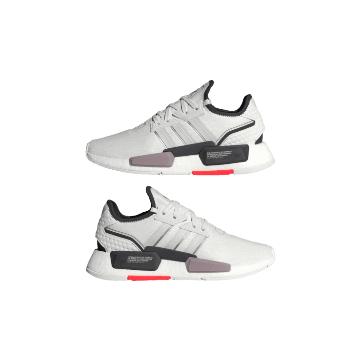 adidas NMD G_1 Crystal White Solar Red Angle 5