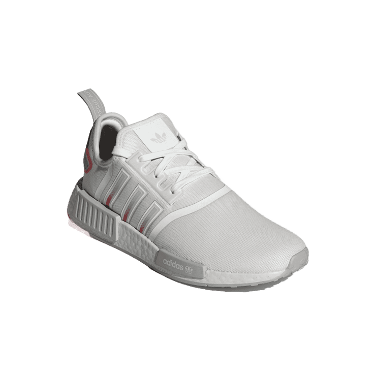 adidas NMD R_1 Crystal White Better Scarlet Angle 2