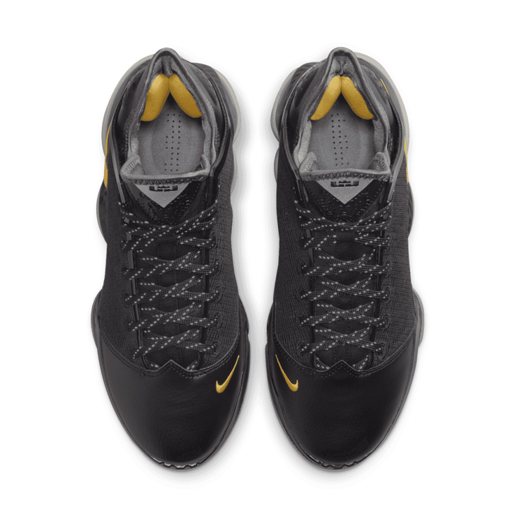 Nike LeBron 19 Low Black University Gold Angle 1