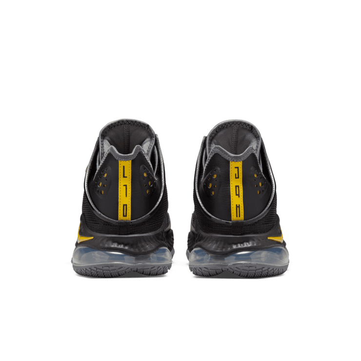 Nike LeBron 19 Low Black University Gold Angle 3