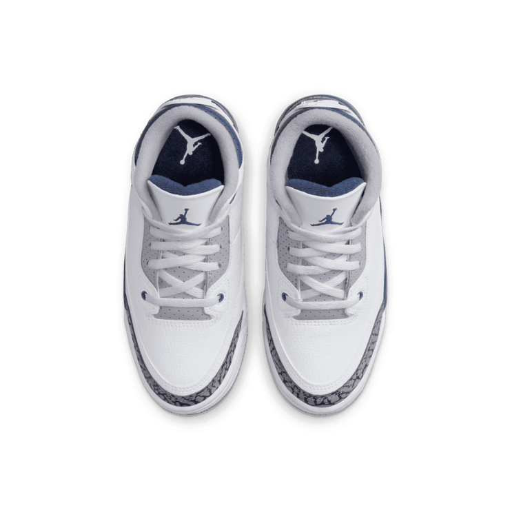 Air Jordan 3 Retro White Midnight Navy (PS) Angle 1