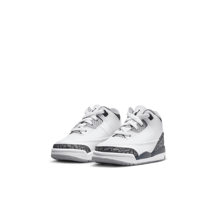 Air Jordan 3 Retro White Midnight Navy (TD) Angle 2