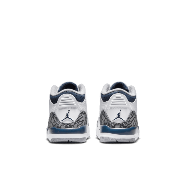 Air Jordan 3 Retro White Midnight Navy (TD) Angle 3
