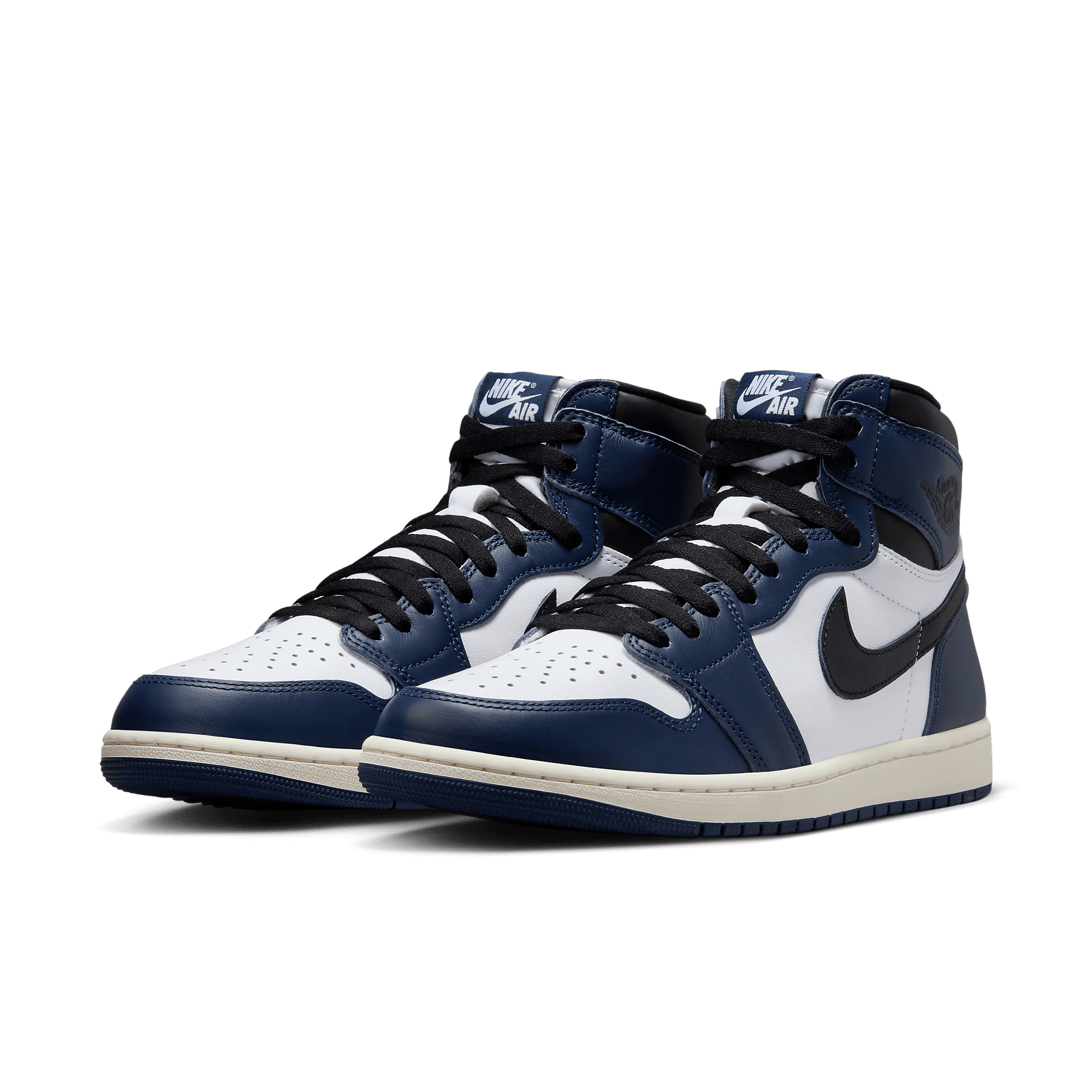 Blauw Jordans Air Jordan Mid Sneakers In Wit, Blauw En Zwart ASOS