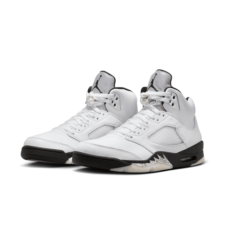 Air Jordan 5 Retro White Metallic Black Angle 2