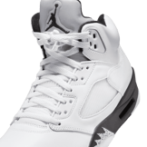 Air Jordan 5 Retro White Metallic Black Angle 4