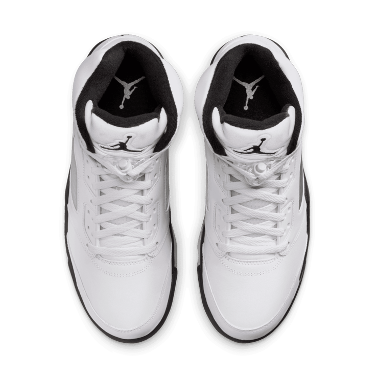 Air Jordan 5 Retro White Metallic Black Angle 1