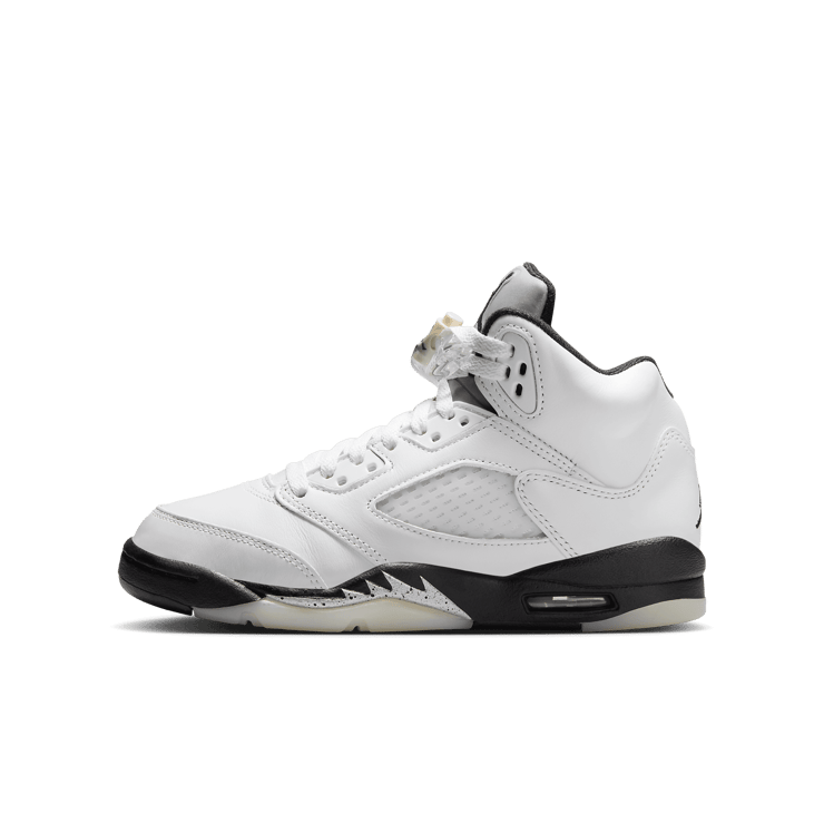 Air Jordan 5 Retro White Metallic Black (GS) Angle 0