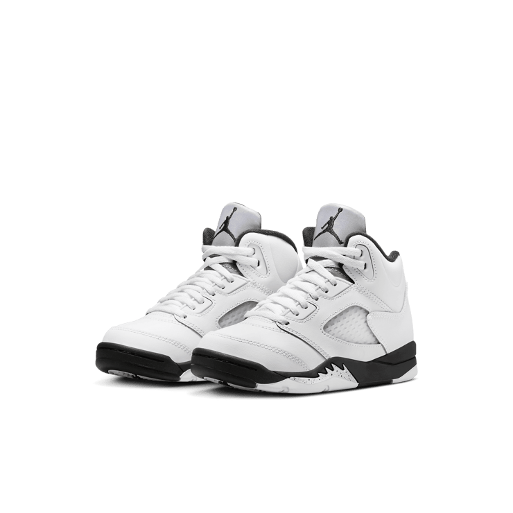 Air Jordan 5 Retro White Metallic Black (PS) Angle 2