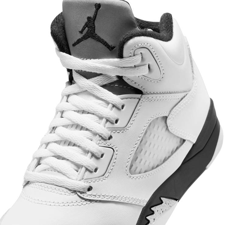 Air Jordan 5 Retro White Metallic Black (PS) Angle 4