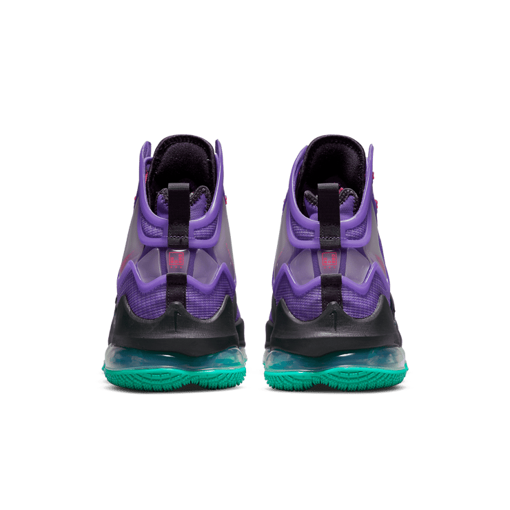 Nike LeBron 19 Purple Teal Angle 3