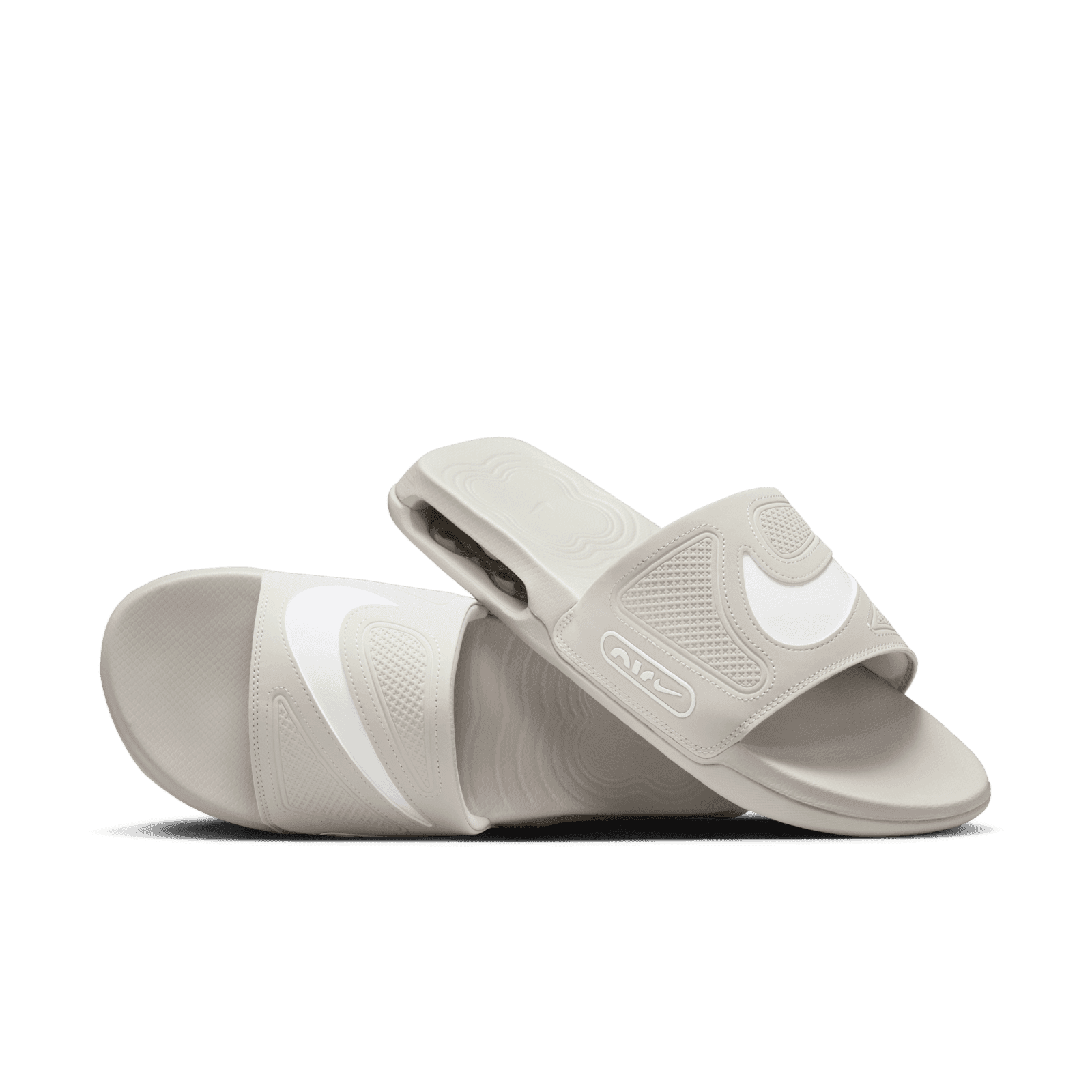 white nike air max slides