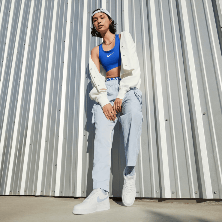 Nike Air Force 1 Low White Light Armory Blue (W) Angle 7