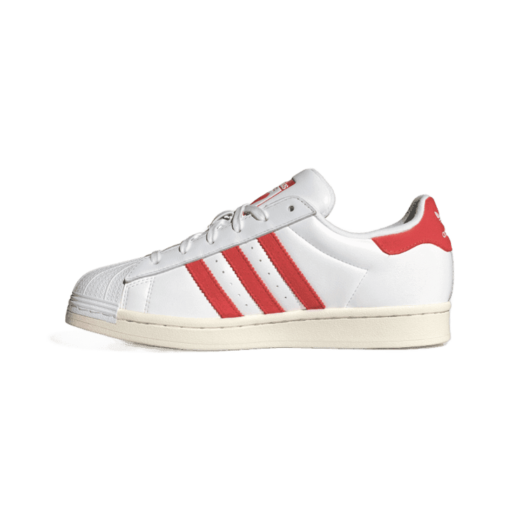 adidas Superstar Cloud White Bright Red (W) Angle 4