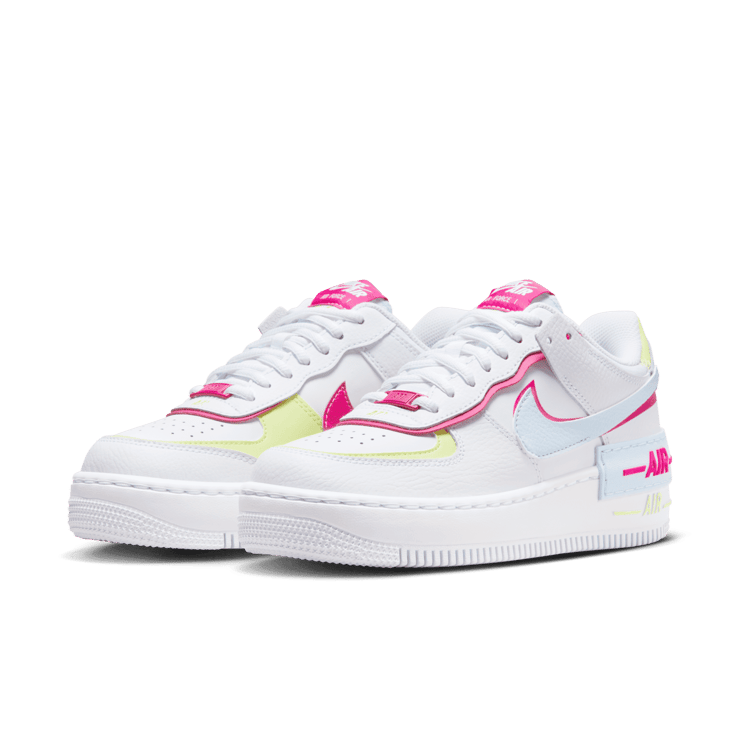 Nike Air Force 1 Shadow 'White Blue Tint Fireberry' (W) Angle 3