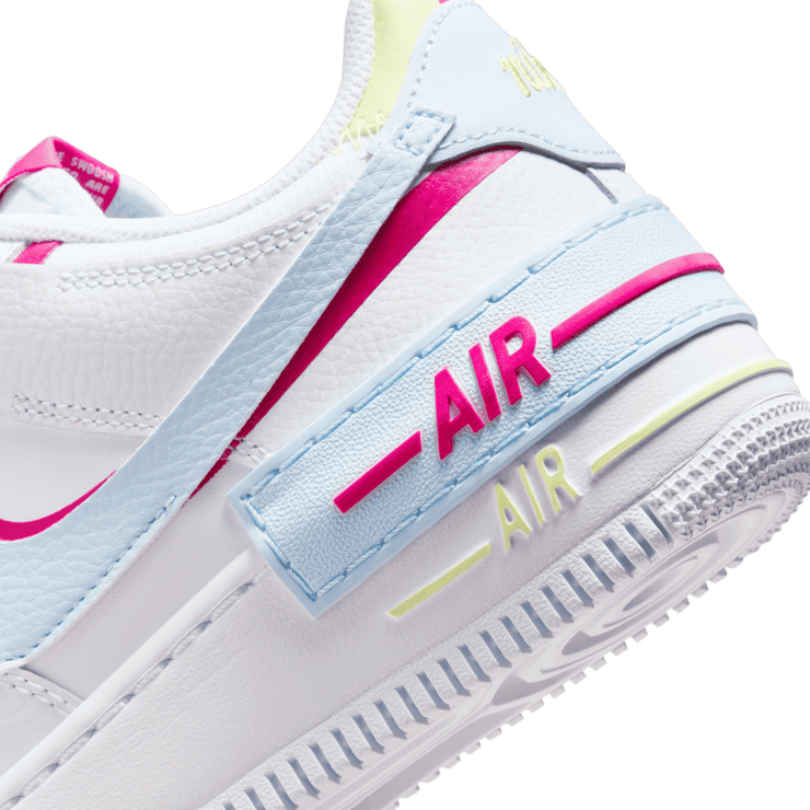 Nike Air Force 1 Shadow 'White Blue Tint Fireberry' (W) Angle 6
