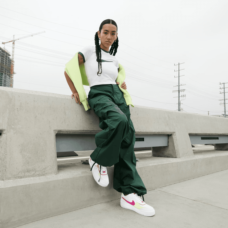 Nike Air Force 1 Shadow 'White Blue Tint Fireberry' (W) Angle 7