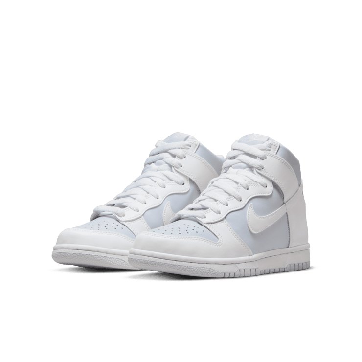 Nike Dunk High Summit White Football Grey (GS) Angle 2