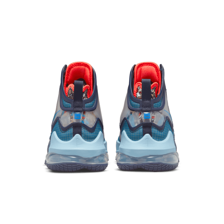 Nike LeBron 19 Blackened Blue Angle 3