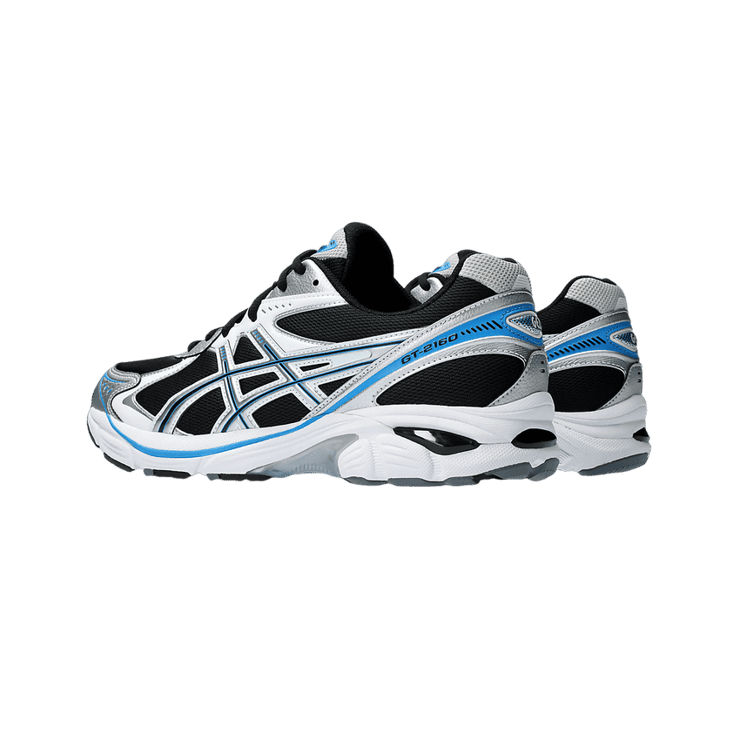 Asics GT-2160 Black Silver Blue Angle 1