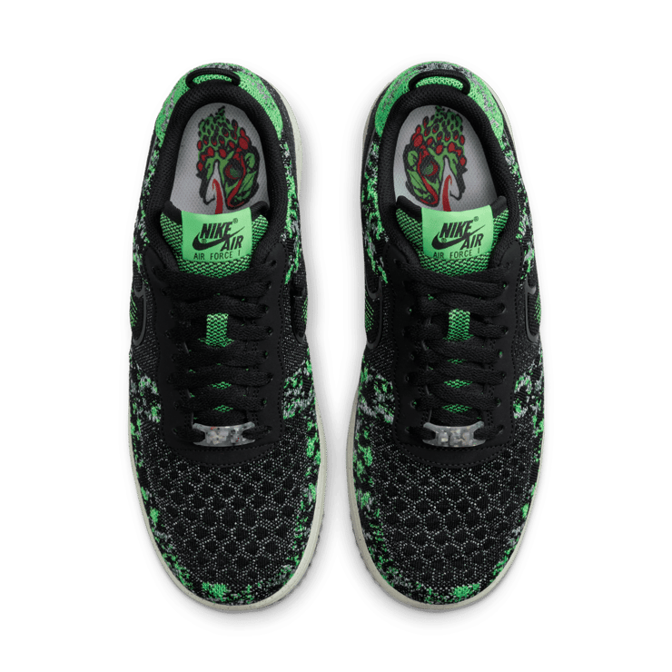 Nike Air Force 1 Crater Flyknit NN Black Scream Green Angle 1