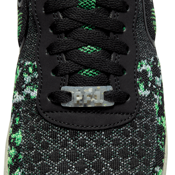 Nike Air Force 1 Crater Flyknit NN Black Scream Green Angle 6