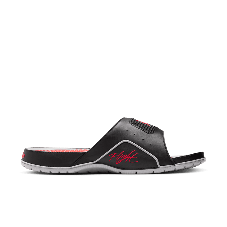 Jordan Hydro 4 Retro Slide 'Black Cement' Angle 1