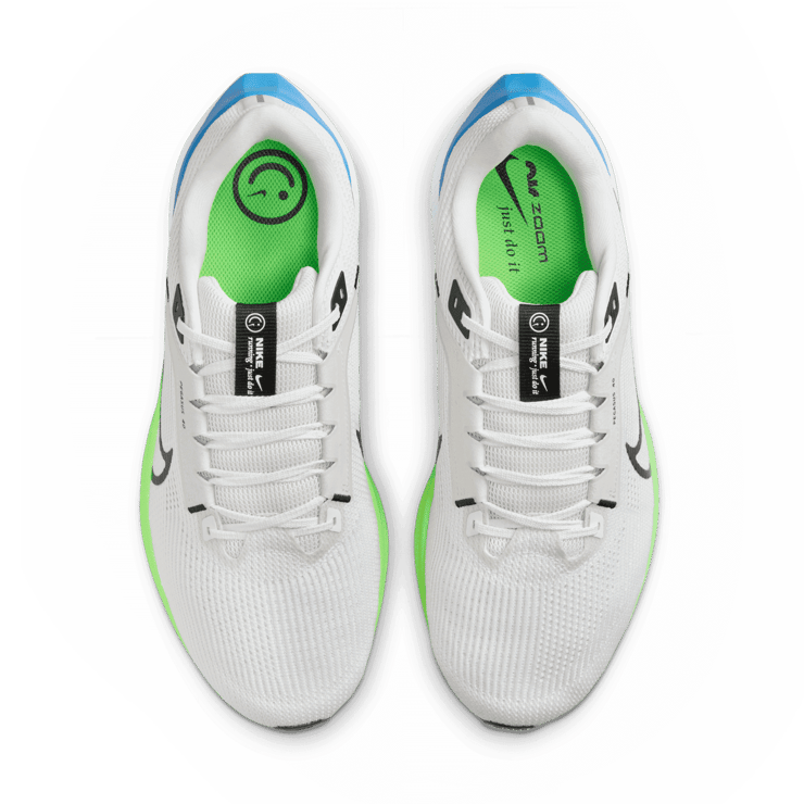 Nike Air Zoom Pegasus 40 Extra Wide 'Platinum Tint Green Strike' Angle 1