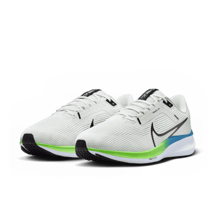 Nike Air Zoom Pegasus 40 Extra Wide 'Platinum Tint Green Strike' Angle 2
