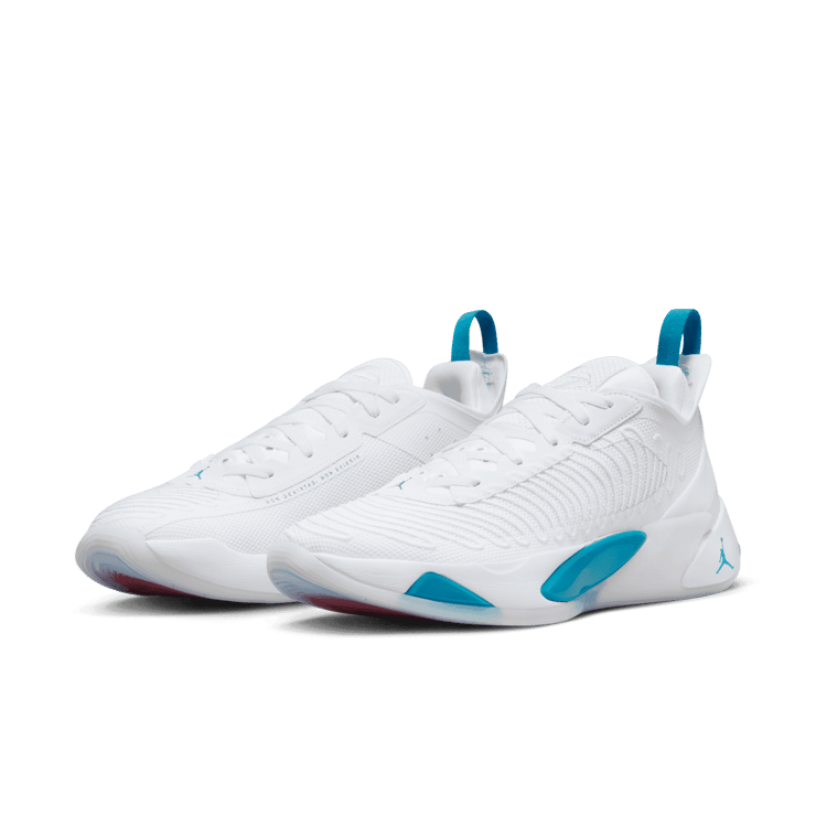 Jordan Luka 1 White Neo Turquoise Angle 2