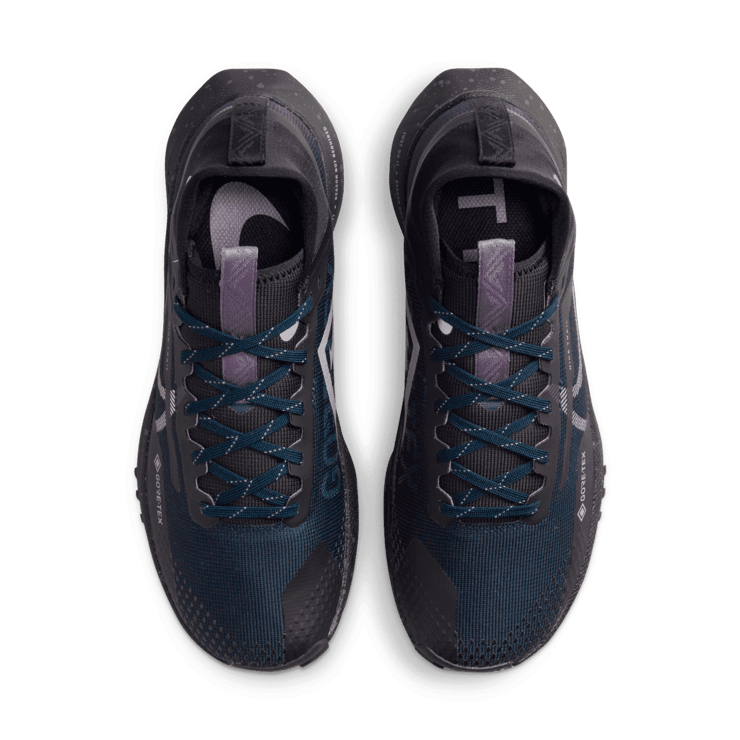 Nike React Pegasus Trail 4 GORE-TEX 'Dark Obsidian Metallic Silver' (W) Angle 1