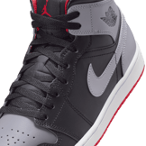 Air Jordan 1 Mid Black Cement Fire Red Angle 3