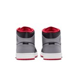 Air Jordan 1 Mid Black Cement Fire Red Angle 2