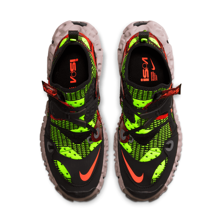 Nike ISPA Overreact Black Red Volt Angle 1