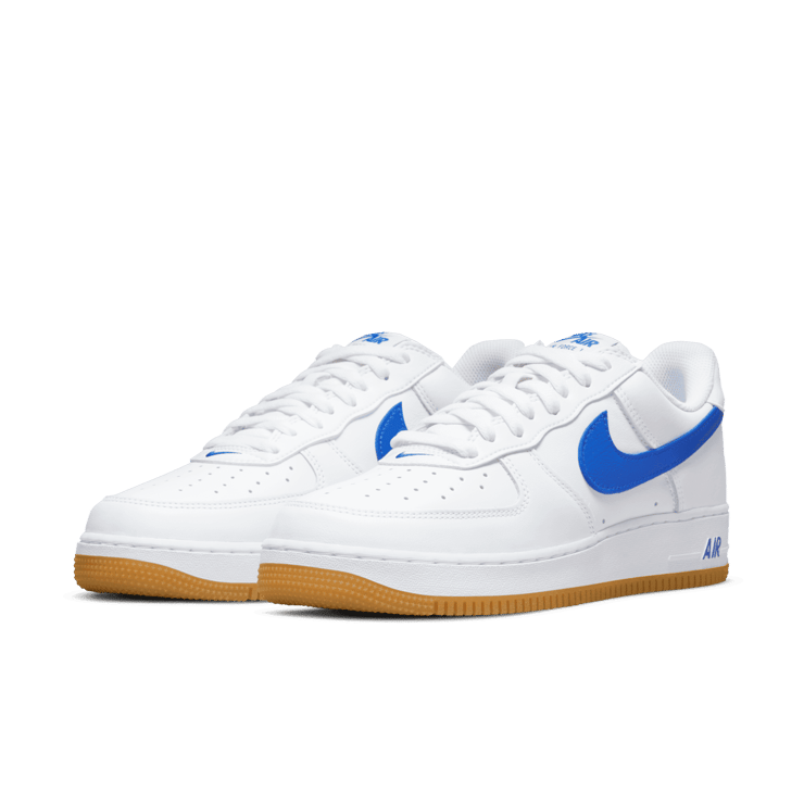 Nike Air Force 1 Low Anniversary Edition White Royal Gum Angle 2