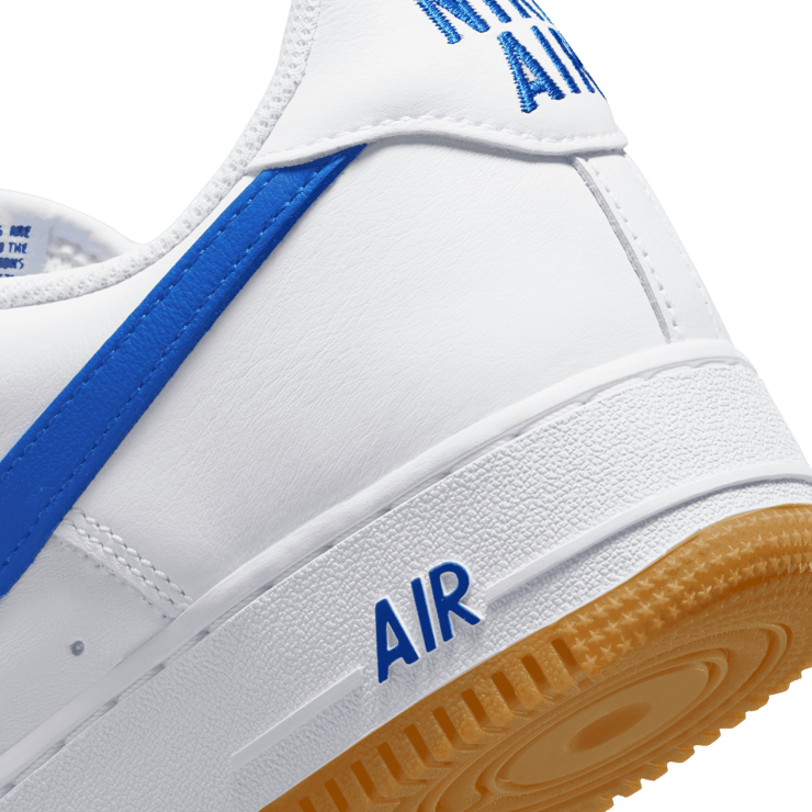 Nike Air Force 1 Low Anniversary Edition White Royal Gum Angle 5