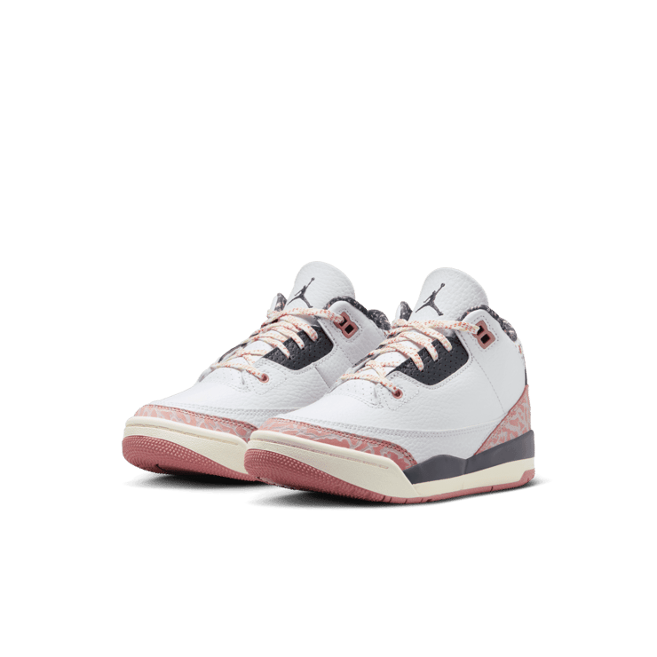 Air Jordan 3 Retro White Red Stardust (PS) Angle 2