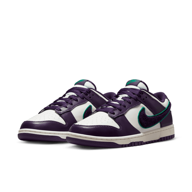 Nike Dunk Low Chenille Swoosh Grand Purple Angle 2