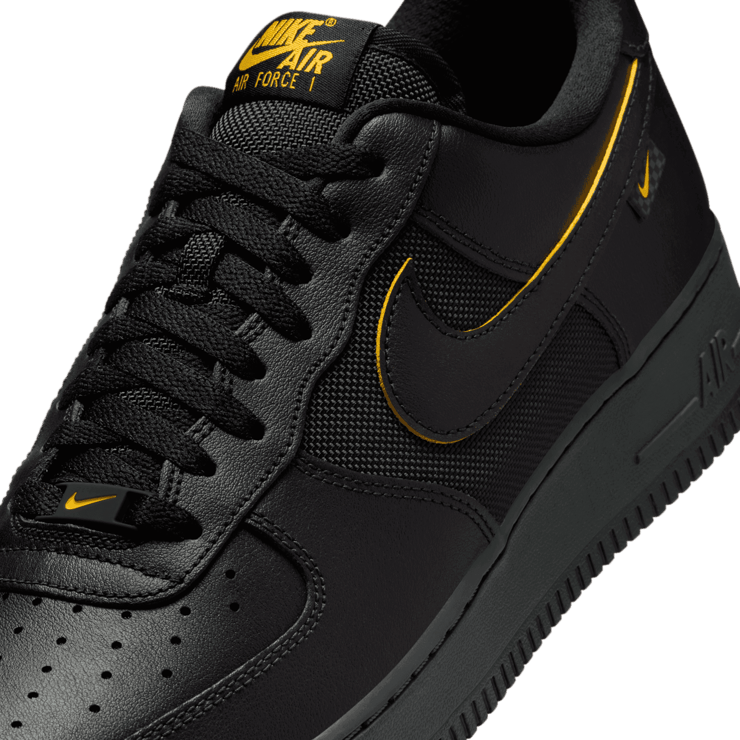 Nike Air Force 1 Low Black Yellow Ochre Angle 4
