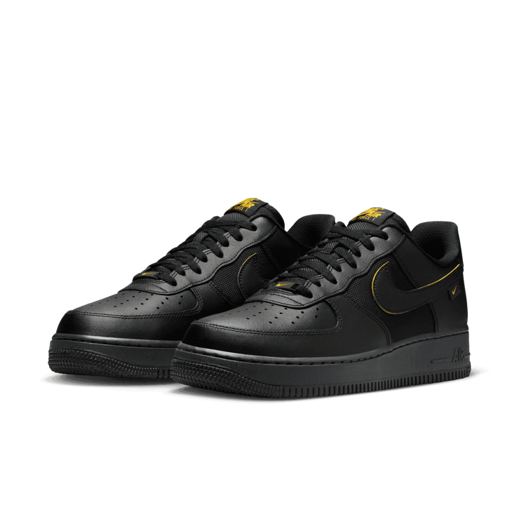 Nike Air Force 1 Low Black Yellow Ochre Angle 2