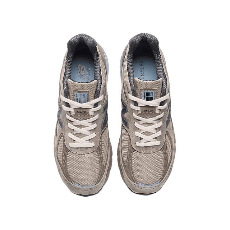 New Balance 990v4 Made in USA Auralee Grey Angle 1