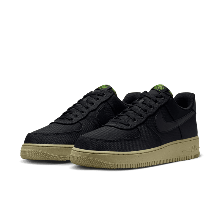 Nike Air Force 1 Low Sustainable Canvas Black Angle 2