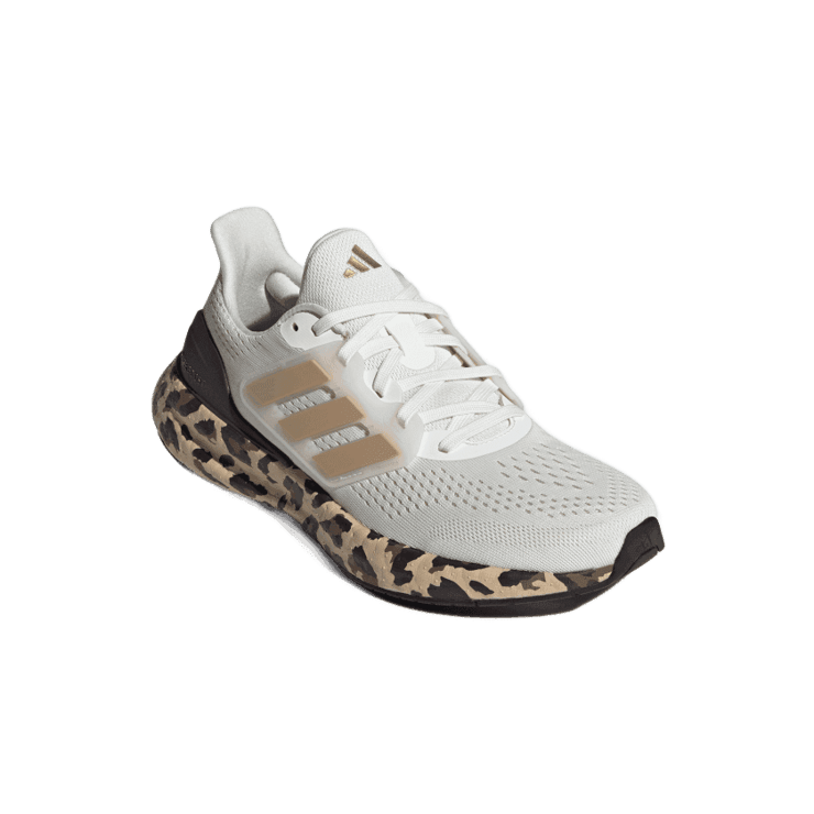 adidas PureBoost 23 White Gold Metallic (W) Angle 2