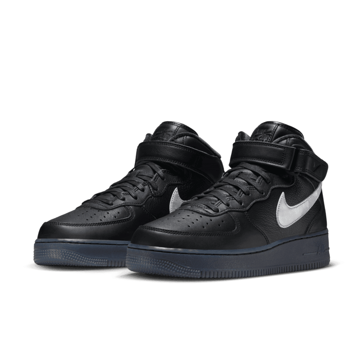 Nike Air Force 1 Mid Premium Black Metallic Angle 2