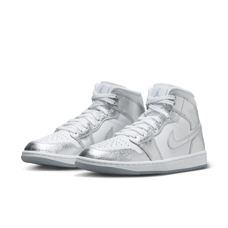 Air Jordan 1 Mid SE Metallic Silver (W) Angle 2