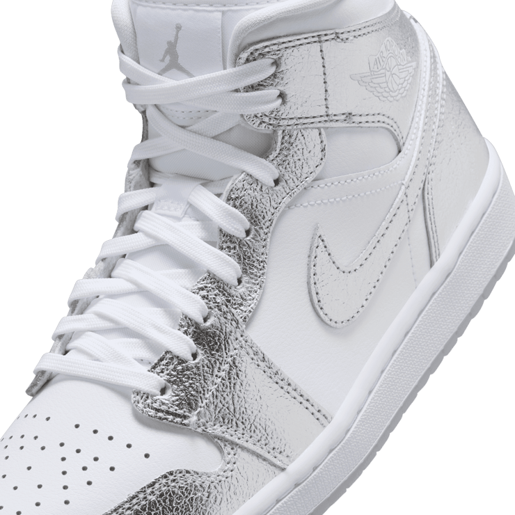 Air Jordan 1 Mid SE Metallic Silver (W) Angle 4