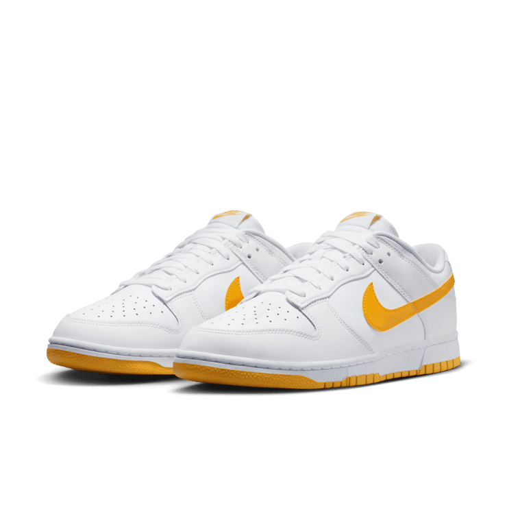 Nike Dunk Low White University Gold Angle 2