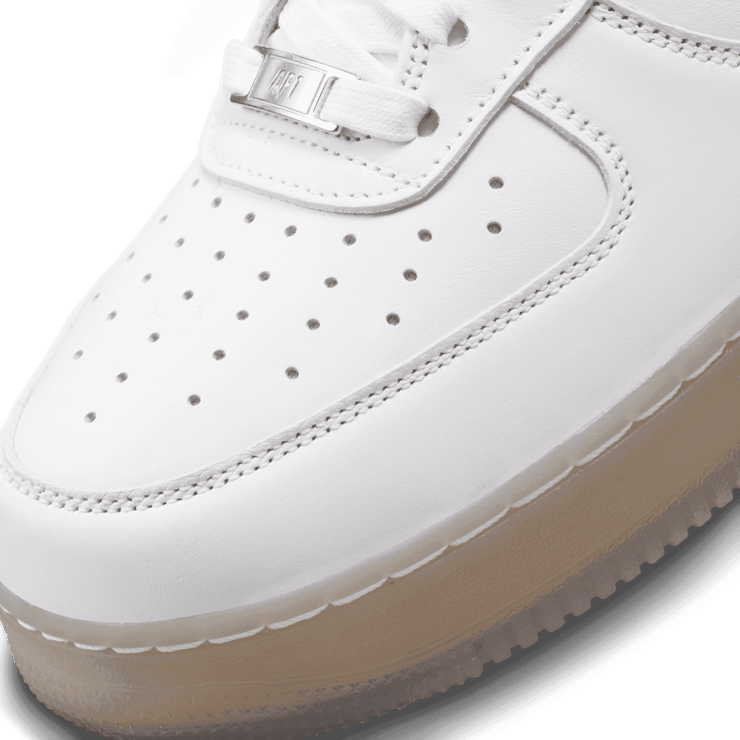 Nike Air Force 1 Low Premium White Metallic Silver Angle 4