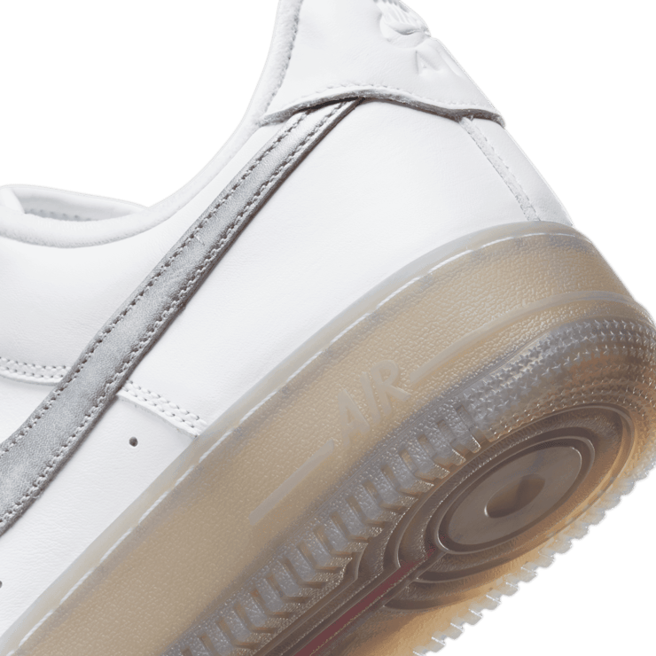 Nike Air Force 1 Low Premium White Metallic Silver Angle 5