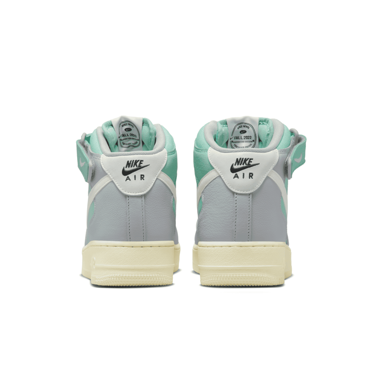Nike Air Force 1 Mid Certified Fresh Grey Fog Enamel Green Angle 4